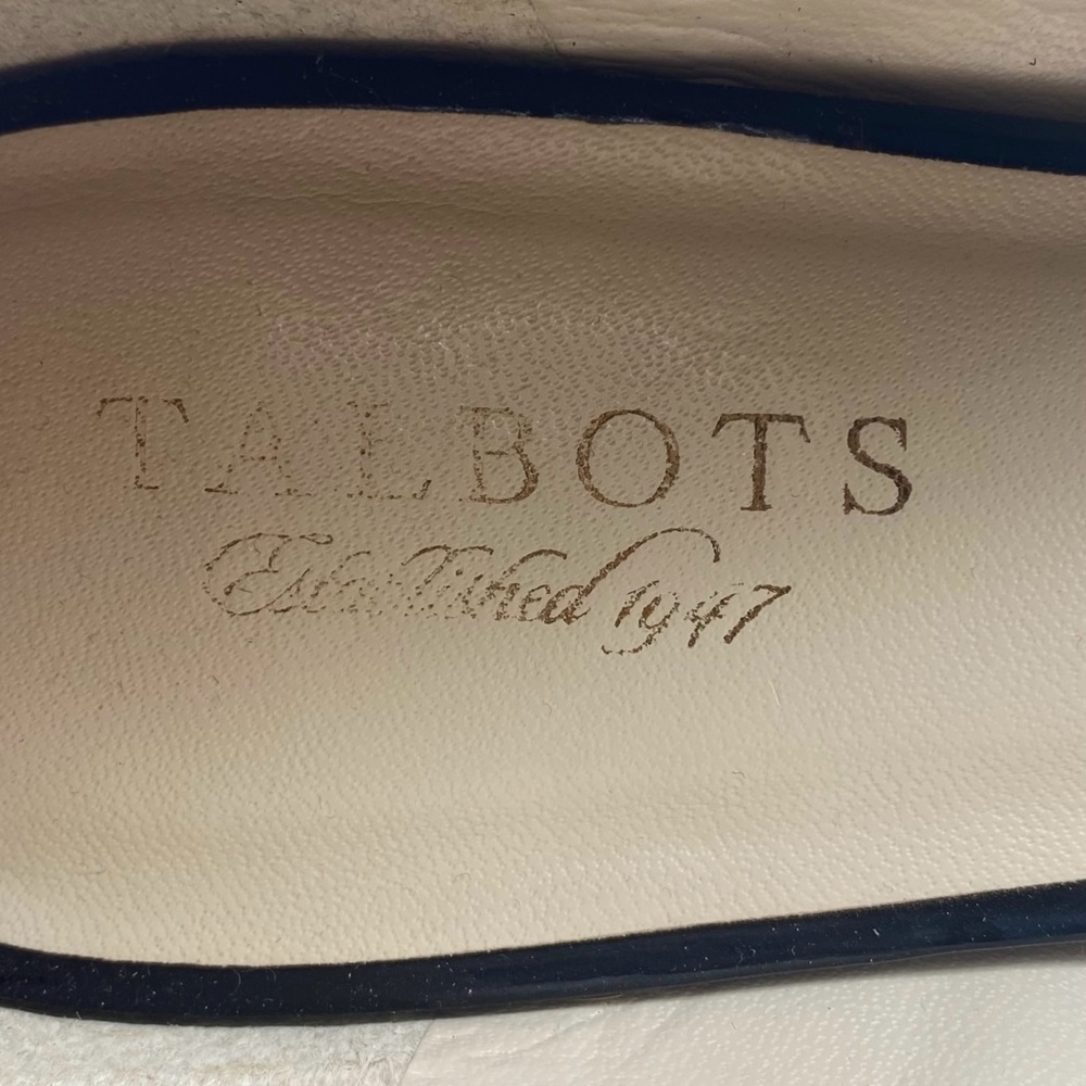 Talbots Womens Shoes Leather Flats 10 WIDE Black Slip On Sleek Business Casual - Picture 10 of 12